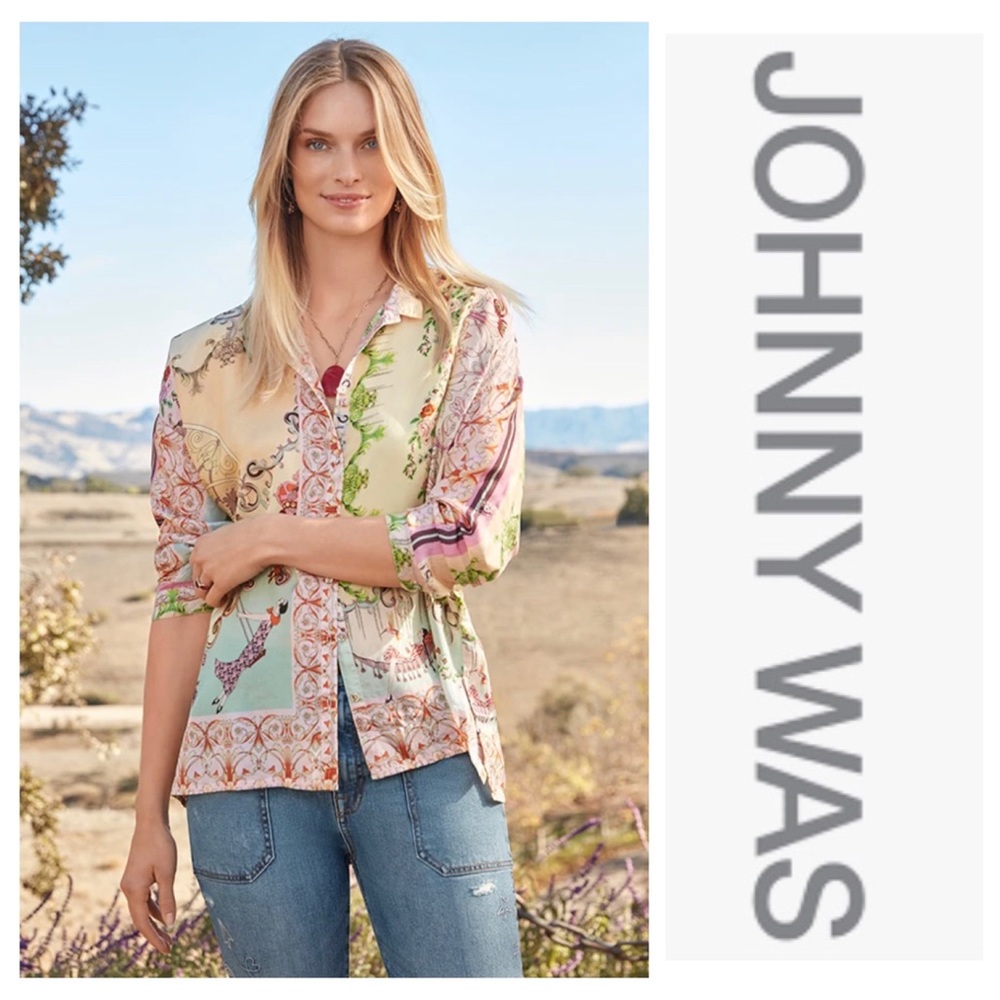 Johnny Was Downtown Seline Button Down Size M